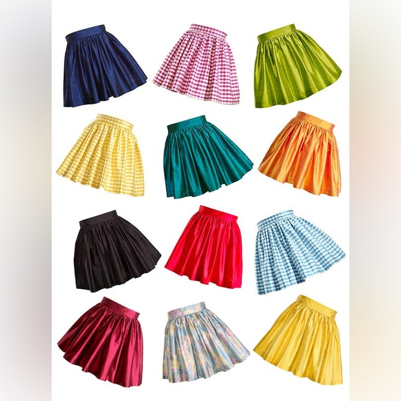 SKOT Party Skirt in yellow gingham print size Medium - Picture 7 of 11